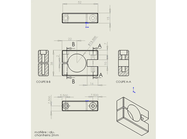 Savoir-faire en mécanique - Dessin technique de pièces